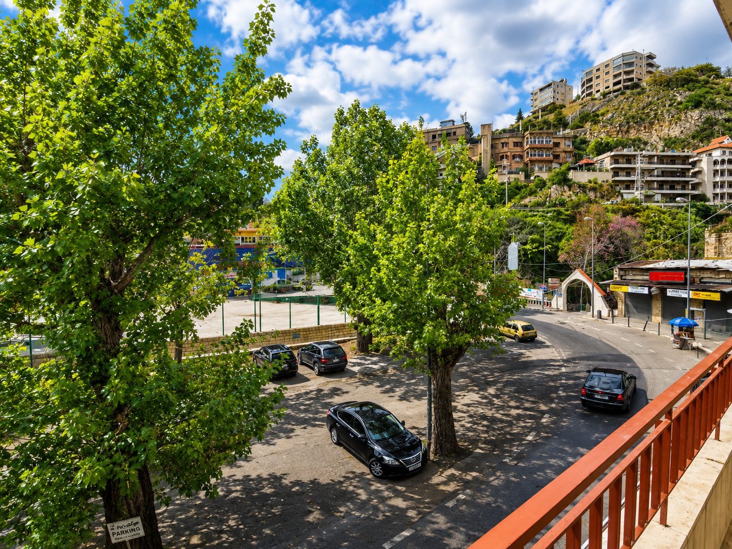 View from Berdawny Apartments balcony over Zahlé