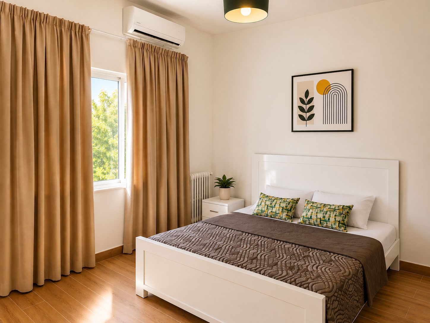 Berdawny Apartments studio bed and sleeping area